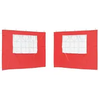 Syfax Party Zelt Seitenteil 2 pcs 300 x 195 cm Rot PE und Stahl