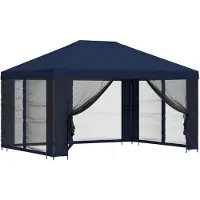 vidaXL “2026 Modern“ Blau Garten Pavillon mit Seitenwänden 4 x 3 m Blau - Designermöbel 85266 - Pavillons & Partyzelte