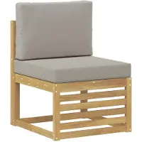 vidaXL Outdoor Mittelsofa Massivholz Akazie Weiß