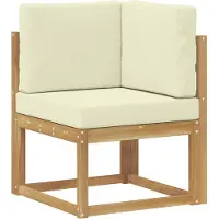 vidaXL Outdoor-Sofagarnitur 6 pcs Weiß und Creme Massivholz Akazie