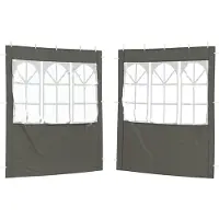 vidaXL Party Zelt Seitenteil 2 stk. 200 x 195 cm Anthrazit