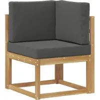 vidaXL Outdoor-Sofagarnitur 6 pcs Weiß und Anthrazit Massivholz Akazie