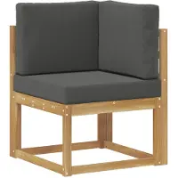 vidaXL Outdoor Ecksofa Massivholz Akazie Weiß