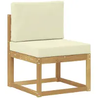 vidaXL Outdoor-Sofagarnitur Weiß und Creme 59 x 63 x 73 cm