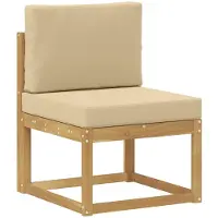 vidaXL Outdoor-Sofagarnitur Weiß und Beige 59 x 63 x 73 cm