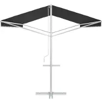 vidaXL Freistehende Markise Anthrazit 6 x 3 m Polyester