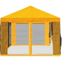 vidaXL Pavillon Dach mit Seitenwänden 6 x 3 m Gelb Polyester 190 gsm
