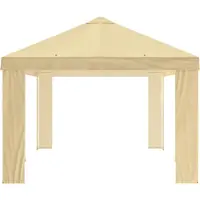 vidaXL Pavillon Abdeckung 6 x 3 m Creme Polyester 190 gsm