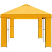 vidaXL Gartenpavillon 6 x 3 m Gelb Polyester und Stahl 190 gsm
