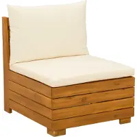 vidaXL Garten Mittelssofa Massivholz Akazie Braun