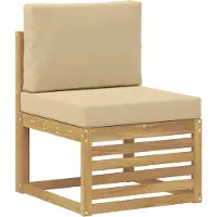 vidaXL Outdoor-Sofagarnitur mit Kissen 5 pcs Weiß und Beige Polyester