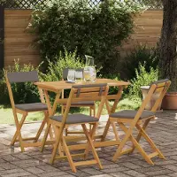 vidaXL Möbel Außen Bistro-Stühle 4 pcs Dunkelgrau 40 x 53 x 80 cmGartenstühle - Gartenstühle c6996