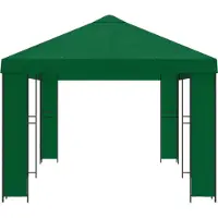 vidaXL Gartenpavillon 6 x 3 m Grün Polyester und Stahl 190 gsm