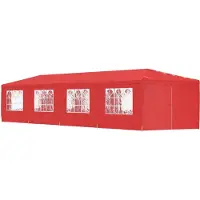 vidaXL Party-Zelt 1200 x 300 x 255 cm Rot PE und Stahl