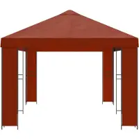 vidaXL Garten Pavillon 6 x 3 m Terrakotta Polyester und Stahl 190 gsm