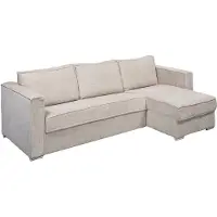 Vente-unique LORETO, Ecksofa, Wohnzimmer, Beige, 5 Sitz(e), Beige, 600 kg