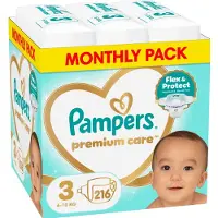 Pampers Premium Care Size 3 Diapers 216 Count