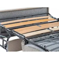 Vente-unique Ecksofa mit Matratze - Ecke wechselbar - Stoff - Tannengrün - Liegefläche mit Lattenrost mit breiten Latten 160 cm - Matratze 22 cm mit Memory Schaum - CALIFE