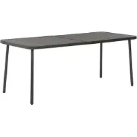 The Living Store Gartentisch Dunkelgrau 180x83x72 cm Stahl