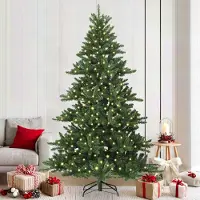 Prolenta Maison Exclusive - Künstlicher klappbarer Weihnachtsbaum Grün 210 cm PVC und Stahl
