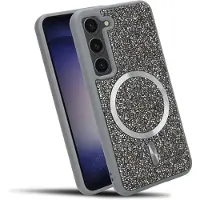 Cadorabo Hülle für Samsung Galaxy S23 PLUS Glitzer Schutzhülle in Grau | Gr.: onesize