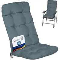 Beautissu Hochlehner Auflage Flair HL, 120x50x8cm, Taubenblau