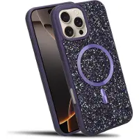 Cadorabo Hülle für Apple iPhone 16 PRO MAX Glitzer Schutzhülle in Lila | Gr.: onesize