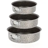Mamù 3er-Set runde Kuchenformen Ø 20/24/28 cm, antihaftbeschichtet, kratzfest, Aluminium, hergestellt in Italien