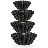 Mamù 4er-Set Margherita-Backformen Ø 24/28/32/36 cm, antihaftbeschichtet, kratzfest, Aluminium, PFOA-frei, hergestellt in Italien