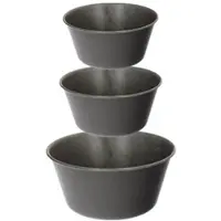 Mamù 3er-Set große runde Kuchenformen Ø 18/24/28 cm, antihaftbeschichtet, kratzfest, Aluminium, hergestellt in Italien