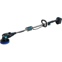 Gre Pool Twin-Brush – Akku-Reinigungsgerät für Pools und Terrassen mit rotierender Bürste. Inklusive teleskopierbarer Stange (45 cm).