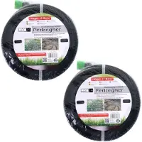 HAC24 2er Set Garten Perlschlauch 15 Meter Bewässerungsschlauch Tropfschlauch mit Löchern Perl Wasserschlauch Schlauch