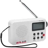 Kkmoon Tragbares AM/FM/SW-Radio mit zwei Stromversorgungsmöglichkeiten, digitalem Tuner, hintergrundbeleuchtetem LCD-Display und 3,5-mm-Kopfhöreranschluss – kleines Radio für zu Hause und unterwegs