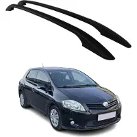Omtec Dachreling Relingträger für Toyota Auris I 2007-2012 Aluminium Schwarz 2x