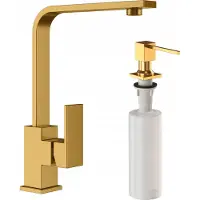 Granitan - Küchenarmatur - Spültischarmatur - 360° schwenkbar - Gold - 26 cm - Wasserhahn Küche - NOOK