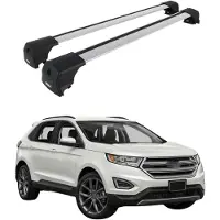 Omtec Dachträger Grundtäger für Ford Edge II 2015-2023 75kg Aluminium Silber 2 tlg
