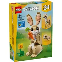 LEGO Creator 3-in-1 Spielset 31162 mit baubaren Tieren: Häschen, Lama, Robbe, 19 cm