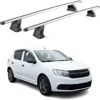 Aurilis Alu Dachträger für Dacia Sandero II 2012-2020 T-Nut 75 kg 2tlg Silber