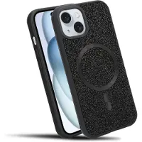 Cadorabo Hülle für Apple iPhone 14 PLUS / 15 PLUS Glitzer Schutzhülle in Schwarz | Gr.: onesize