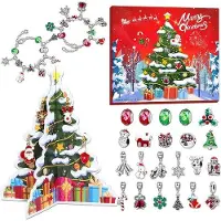 OEM Weihnachtskalender für Mädchen, Schmuck, Armbänder, 24 Überraschungen