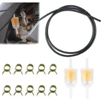 OEM Benzinschlauchset – 2 Meter lange Kraftstoffleitung (Ø 8 mm) mit Filtern und Klemmen für PKW und Motorrad.