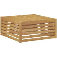 vidaXL Tisch für Outdoor Massivholz Akazie Weiß 79 x 79 x 37 cm