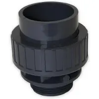 Trend-Pool PVC Verschraubung mit O-Ring | Ø 50 mm | Klebemuffe 1 1/2" | AG | PN10 | grau