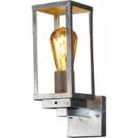 Licht-Erlebnisse Außenleuchte Dämmerungssensor Aluminium verzinkt IP44 H: 32 cm E27 Wandlampe Haus Eingang Außenwandleuchte