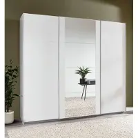 Wimex Schwebetürenschrank Bern Kleiderschrank 225cm weiß