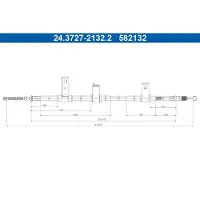 Ate Seilzug, Feststellbremse 24372721322 für MITSUBISHI