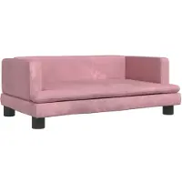 Syfax Hundebett Rosa 80x45x30 cm Samt
