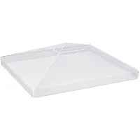 SUGIFT Pavillon Schutzhaube 3x3 m transparent, Regenabdeckung Gartenpavillon wasserdicht, Kunststoff-Plane, Transparent | 300x300x80 cm | Zugkordel | 3 kg