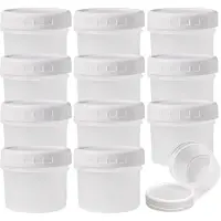 Unyqoos 12er-Set runde Lebensmittelbehälter 160 ml – 6×6×7 cm, BPA-freies PP, stapelbar mit luftdichtem Schraubdeckel, mikrowellen- & gefriergeeignet
