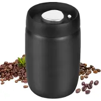 Unyqoos Luftdichte Aufbewahrungsdose für Kaffee & Tee mit Vakuumpumpe, 1200 ml, lebensmittelechter Edelstahl 304, licht- und feuchtigkeitsgeschützt, Einhand-Deckel